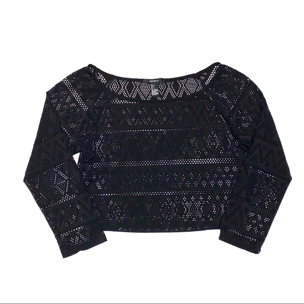 Forever 21 Mesh Crop Top